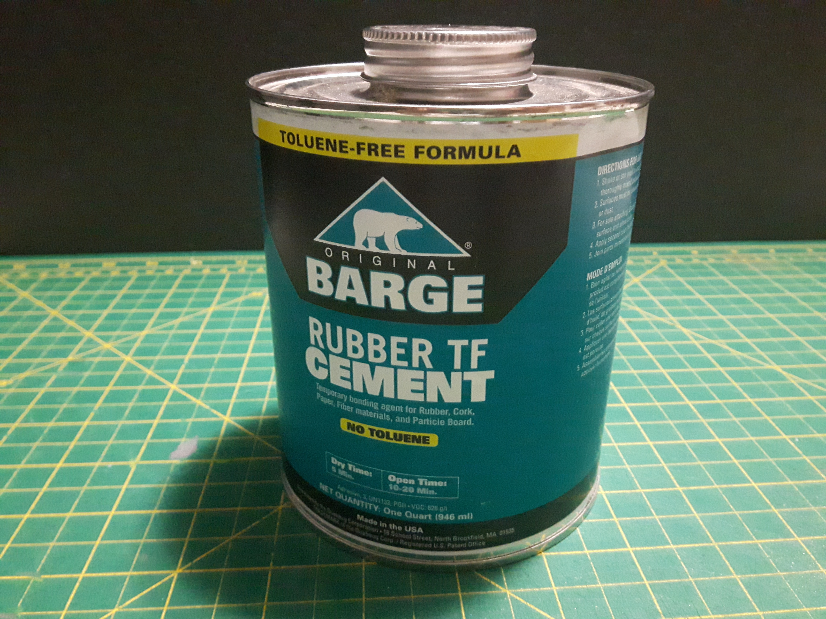BARGE RUBBER CEMENT QUART - AGS Footwear Group